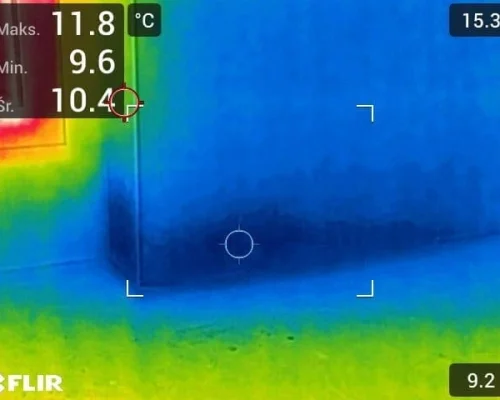 Przeciek z tarasu - termowizja